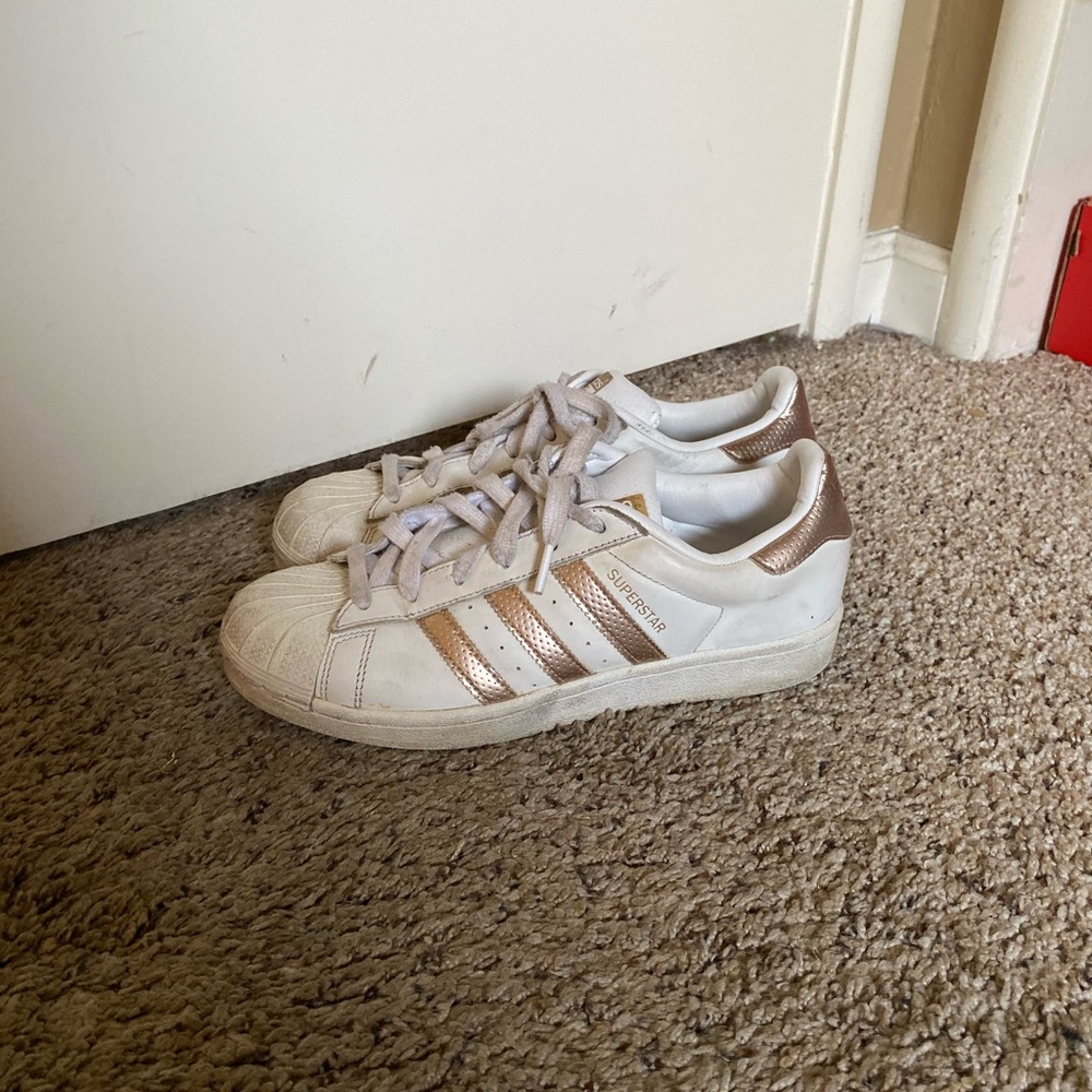 Adidas rose gold superstars